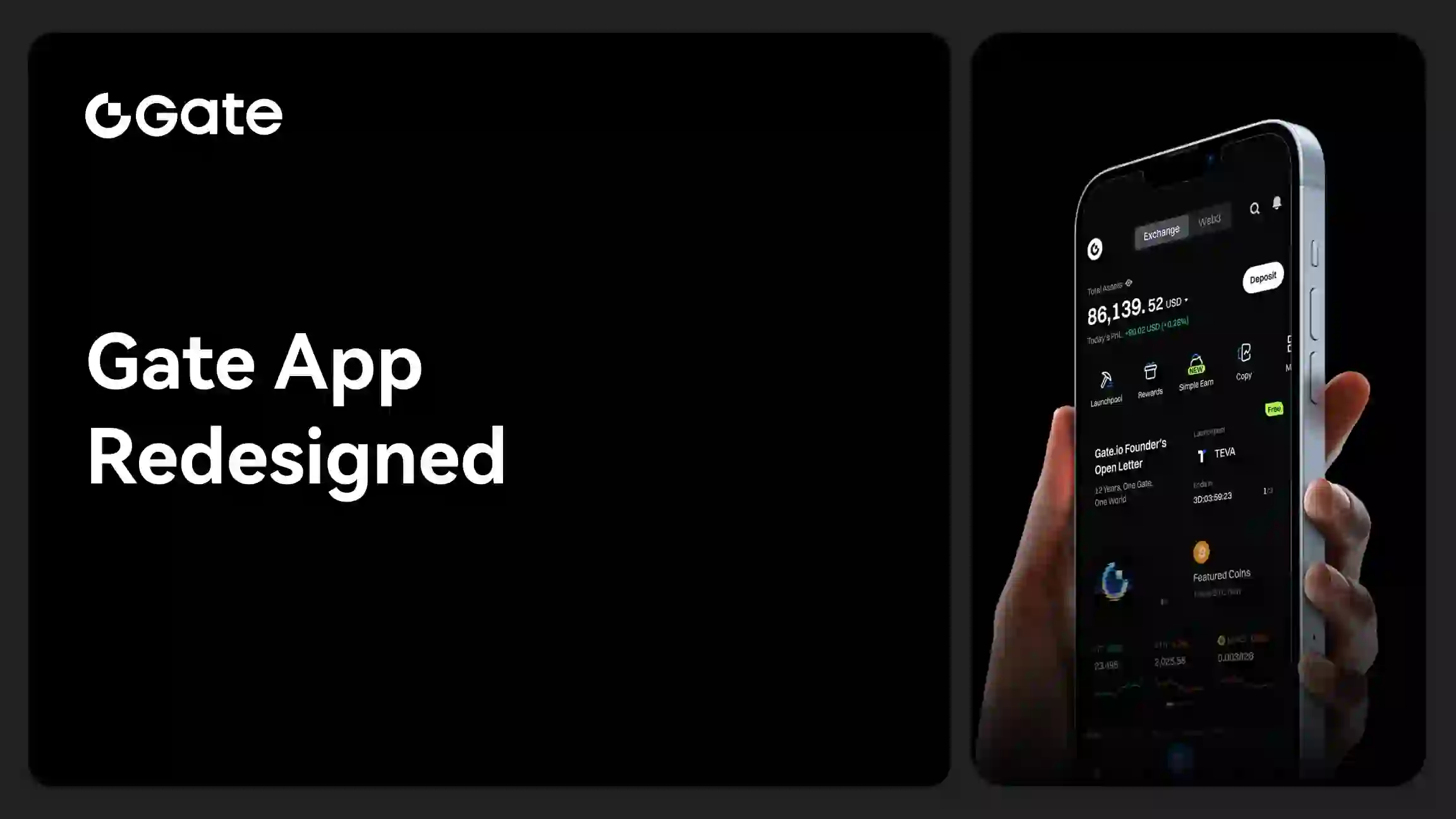 Gate App nâng cấp giao diện, đưa cơ hội giao dịch đến tầm tay